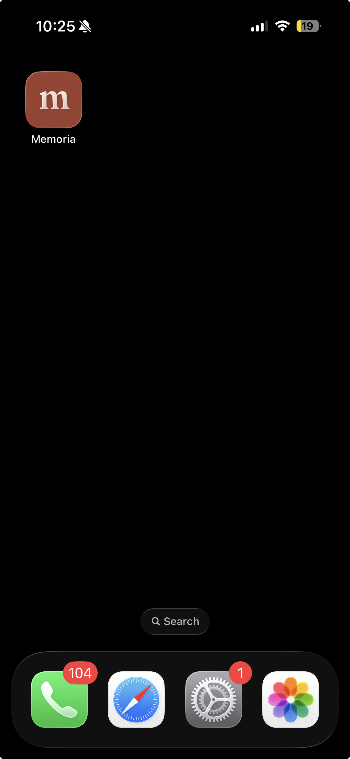 Memoria Care app on the home screen