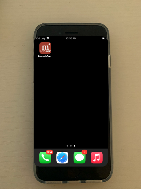 iPhone with Memoria Sensor pre-installed